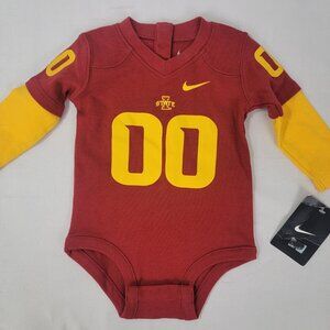 Nike Iowa State Cyclones Long Sleeve Infant Bodysuit Jersey NCAA 3-6 Months New